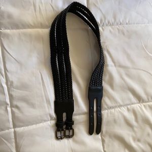 BCBGMAXAZRIA Black Faux Leather Belt
